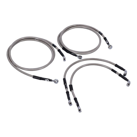 MCS by Goodridge brake line front, stainless clear coated