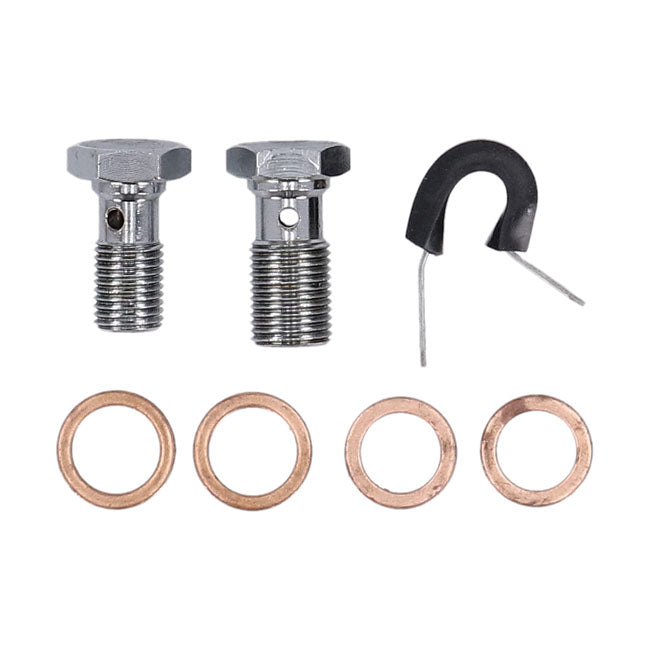 MCS by Goodridge brake line front, stainless clear coated