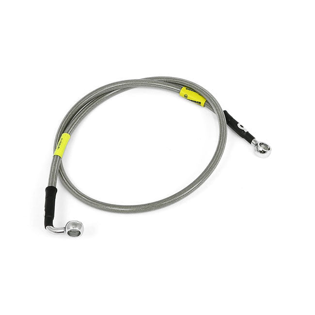 MCS by Goodridge brake line front, stainless clear coated