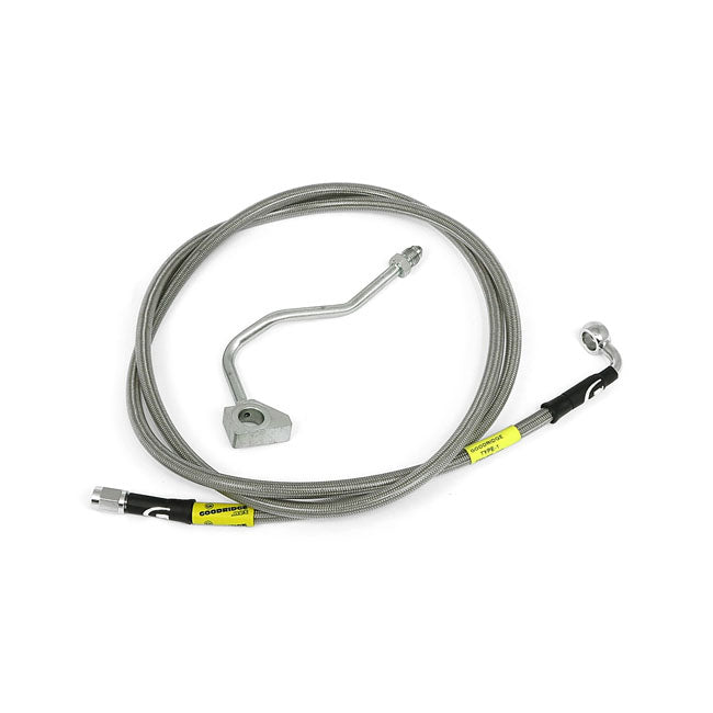 MCS by Goodridge brake line front, stainless clear coated