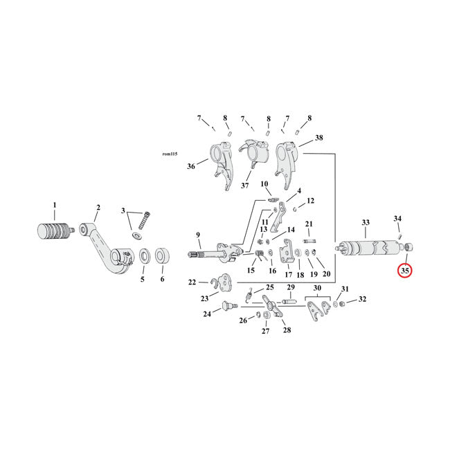 KOYO, bearing closed end shifter drum