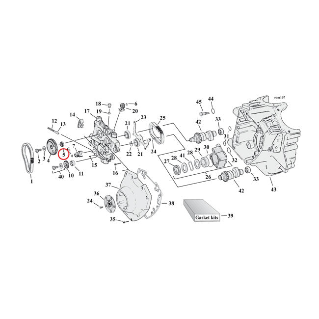 Spacer, cam drive gear .287"
