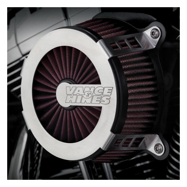 Vance & Hines, VO2 Cage fighter air cleaner kit. brushed sta