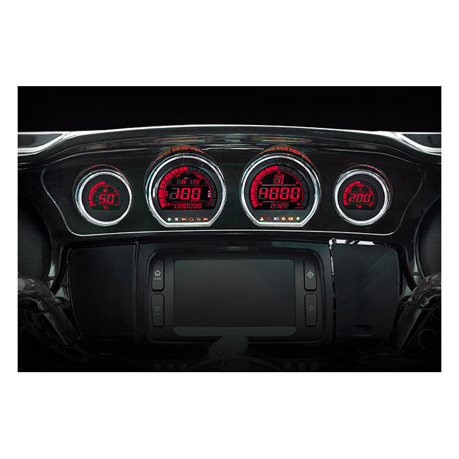 KOSO, HD-03 4-piece 2-color gauge kit for Touring