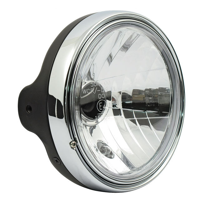 LTD style 7" H4 headlamp side mount Clear lens