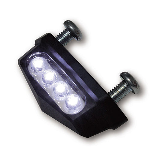 LED license plate light quadro, black. ECE appr.