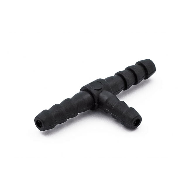 Oil hose tee. 3-way. Black