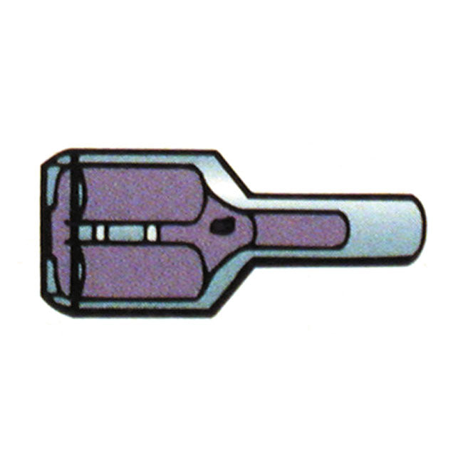 Connectors, slide-on terminal, blue