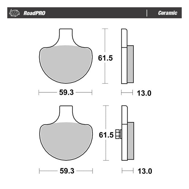 Moto-Master RoadPro front brake pads Ceramic