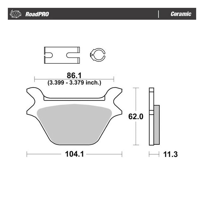 Moto-Master, RoadPro rear brake pads Ceramic