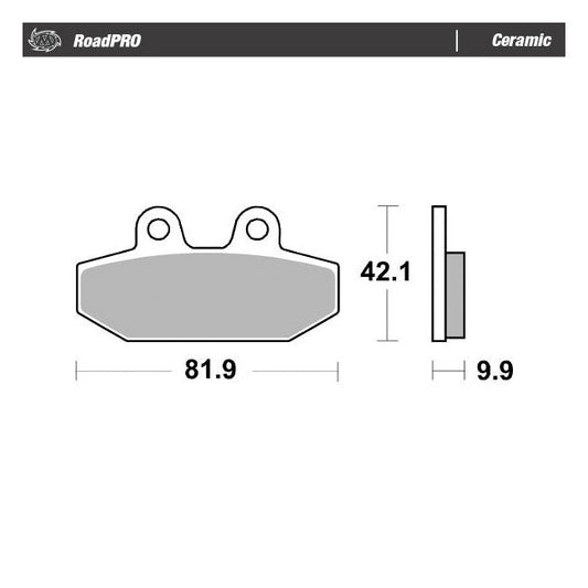 Moto-Master, RoadPro rear brake pads Ceramic