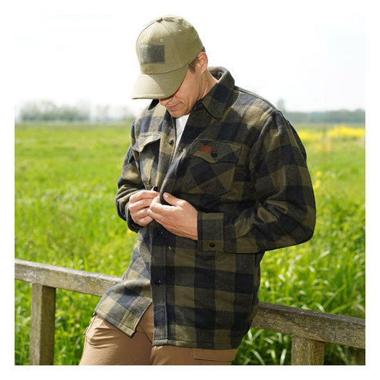 Lumberjack Flannel Shirt Checkered Black/Olive