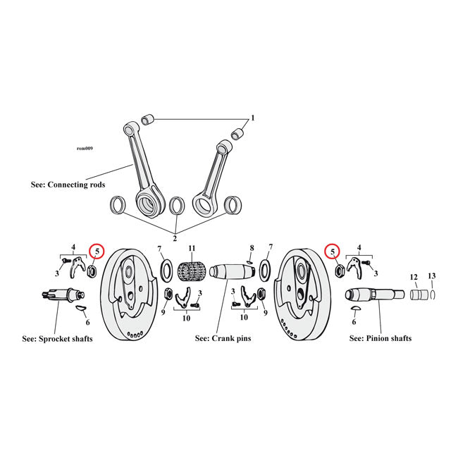 Jims, crank pin nut