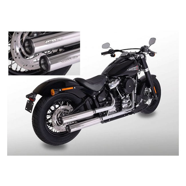 *2 WEEKS EXTRA TRANSIT TIME* Miller, Independence slip-on mufflers. Euro 4. Polished