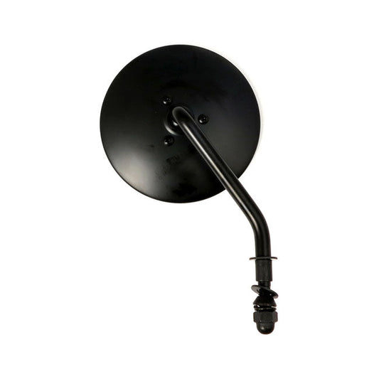 4" round custom mirror, right. Black
