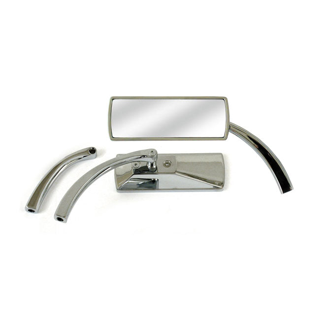 Custom rectangular mirror. Chrome