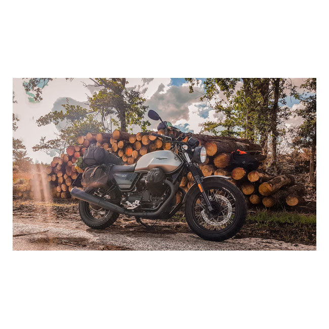 Longride, ''Old Chopper'' waxed cotton saddlebag Khaki