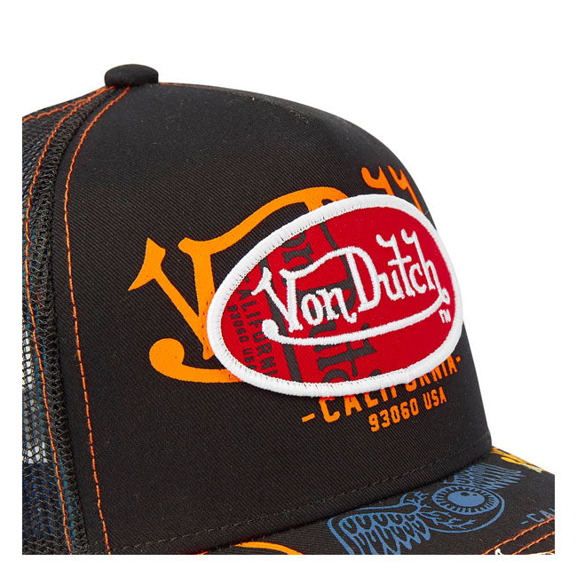 Von Dutch Logo Everywhere cap black/multicolour