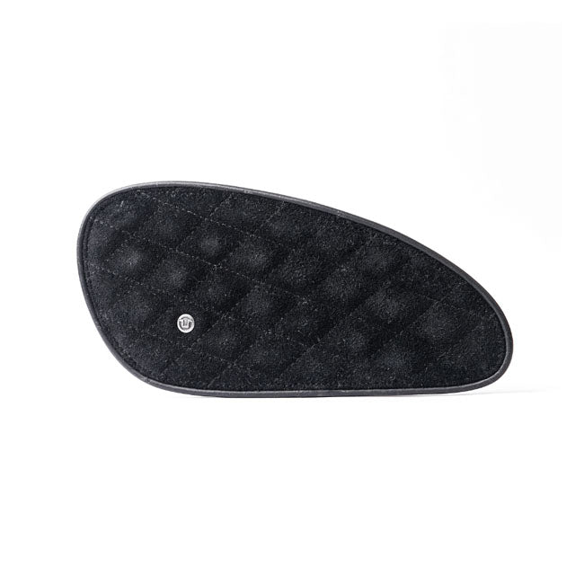 Trip Machine, Diamond leather gas tank pad set. Black suede