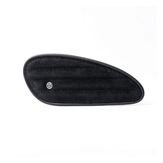 Trip Machine, Mini Classic leather tank pads. Black suede