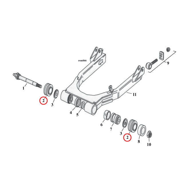 Outer rubber, swingarm