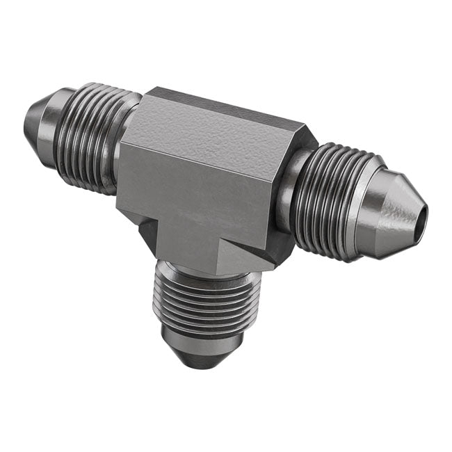 Goodridge, Male T-fitting. Highly polished stainless steel