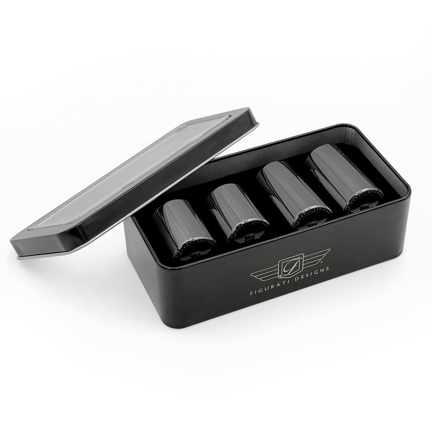 Figurati Designs Docking Cover Set for Harley-Davidson - Stainless-Steel Black - image 1