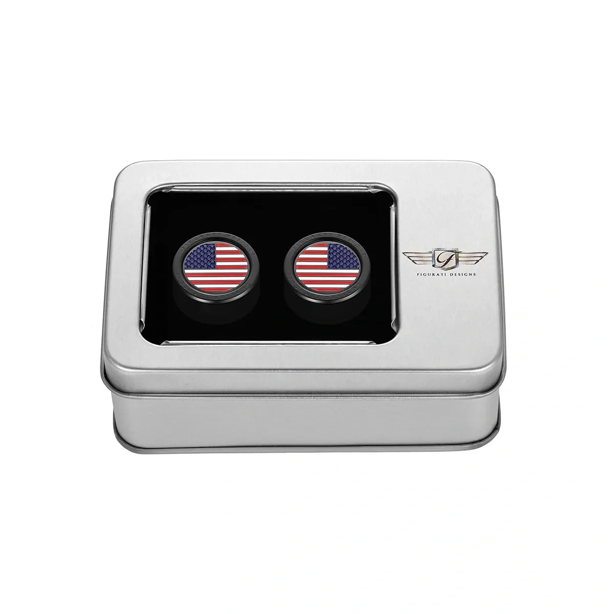 Harley-Davidson Stainless-Steel Black Red White & Blue American Flag Docking Covers - image 3