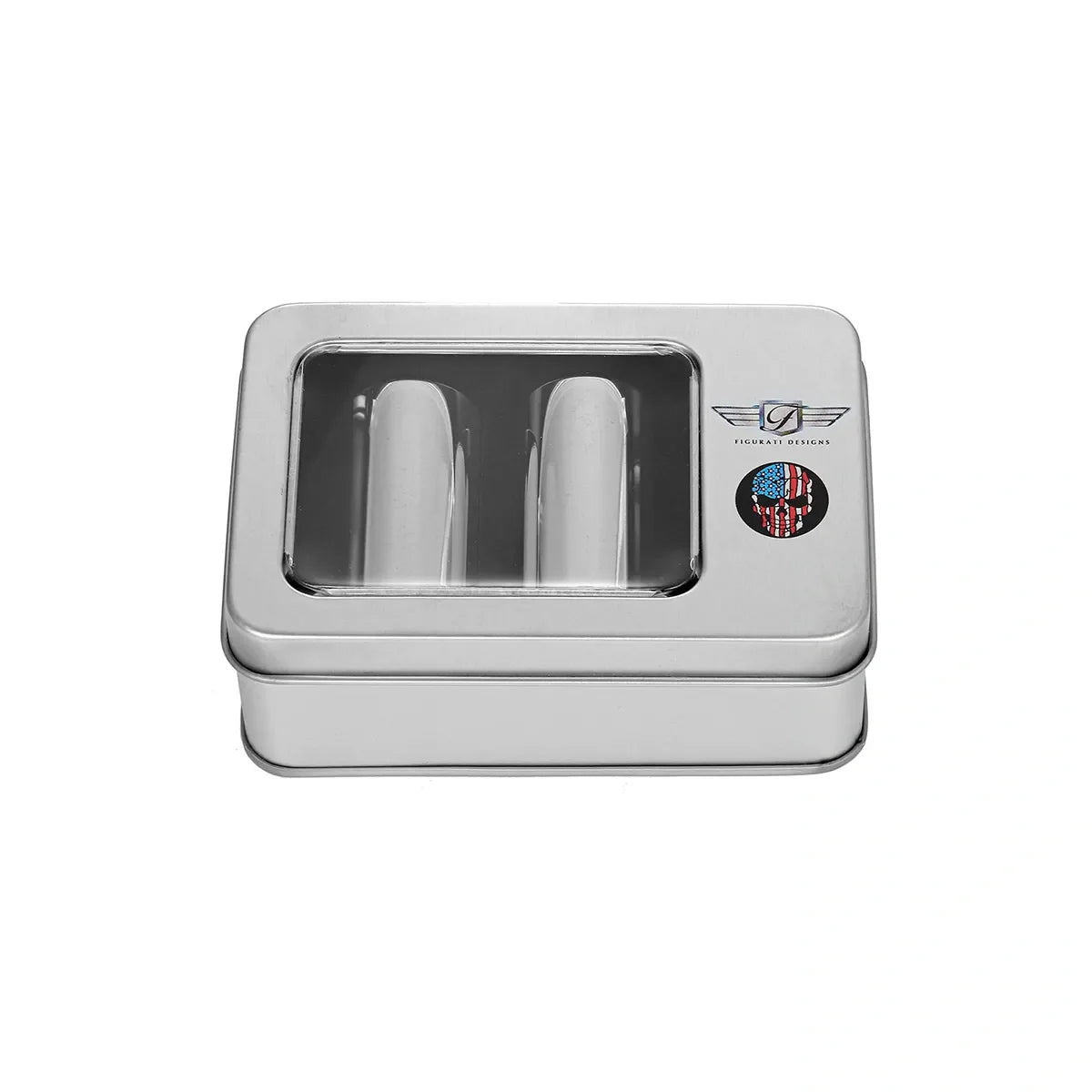 Harley-Davidson Stainless-Steel Red White and Blue American Flag Skull Docking Hardware - image 3