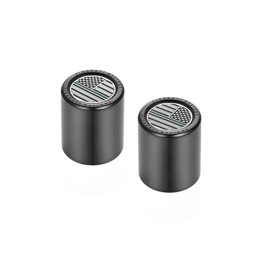 Harley-Davidson Stainless-Steel Black Green Line American Flag Docking Covers - image 2
