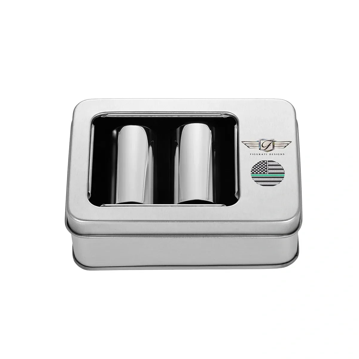 Harley-Davidson Stainless-Steel Green Line American Flag Docking Covers - image 3