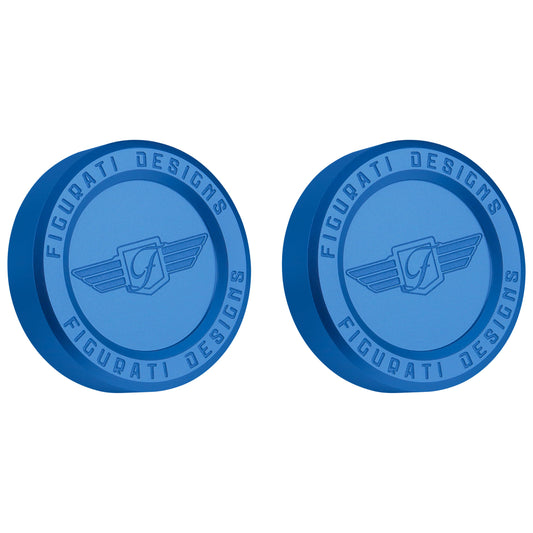 Performance Aluminum Front Axle Nut Covers - Blue - image 1