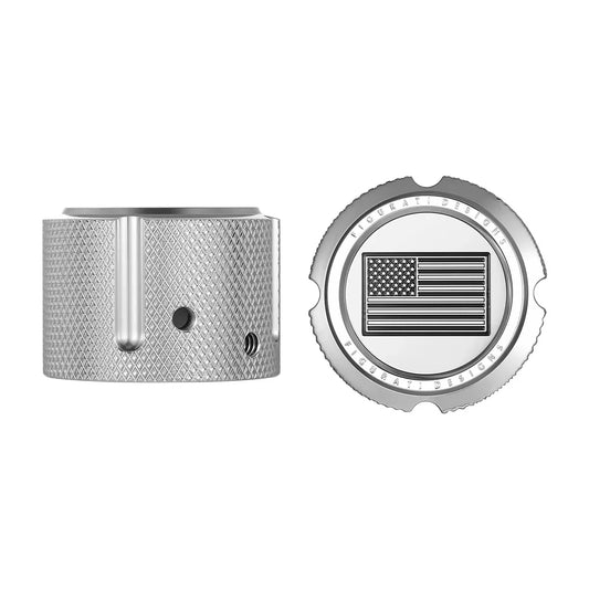 Harley-Davidson Stainless-Steel Front Axle Nut Covers American Flag - Reversed - image 1