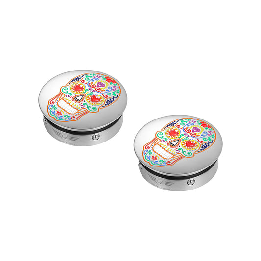 Stainless-Steel Sugar Skull Swing Arm Cover - image 2