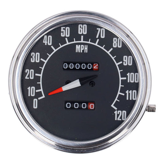 FL speedometer, ''74-84 face'', black. 1:1 mph
