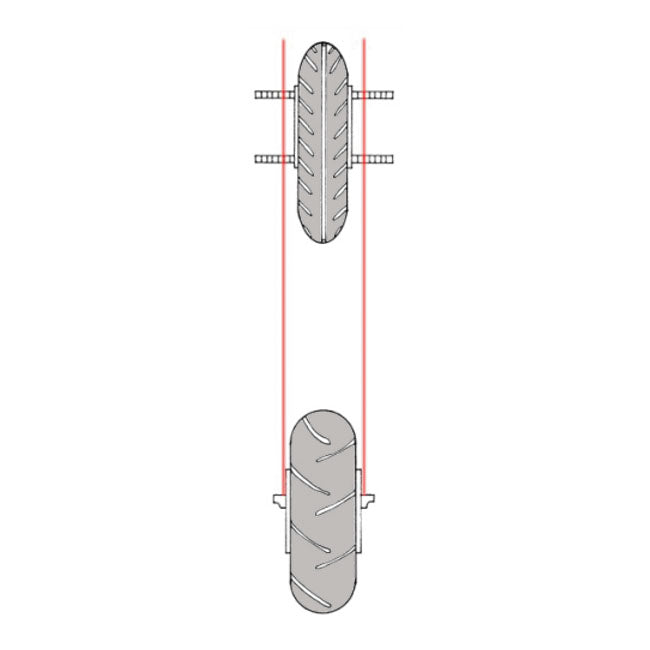 B.A.T. (Bike Alignment Tool) laser alignment