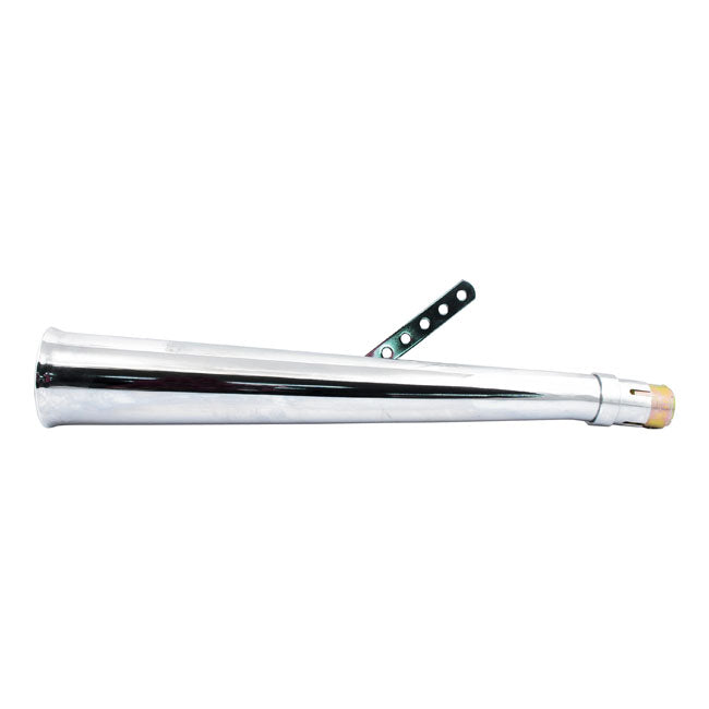 Sei megaphone upswept left universal muffler 24" long chrome