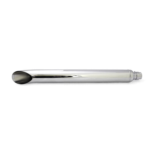 Turn down / turn out universal muffler 32" long chrome