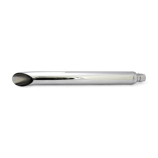 Turn down / turn out universal muffler 32" long chrome