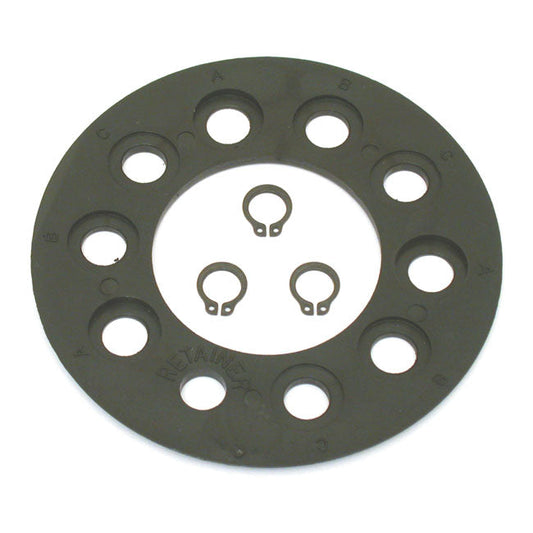Clutch basket retainer. adjustable