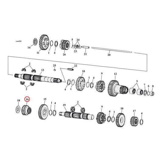 Andrews, 4th gear countershaft