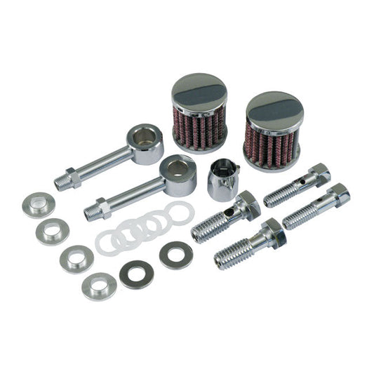 Dual mini ''power filter'' breather kit