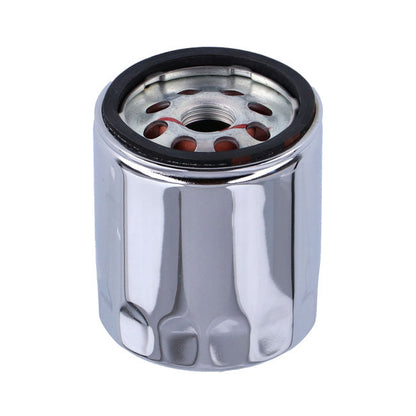 S&S, spin-on oil filter. Chrome