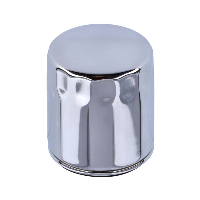 S&S, spin-on oil filter. Chrome