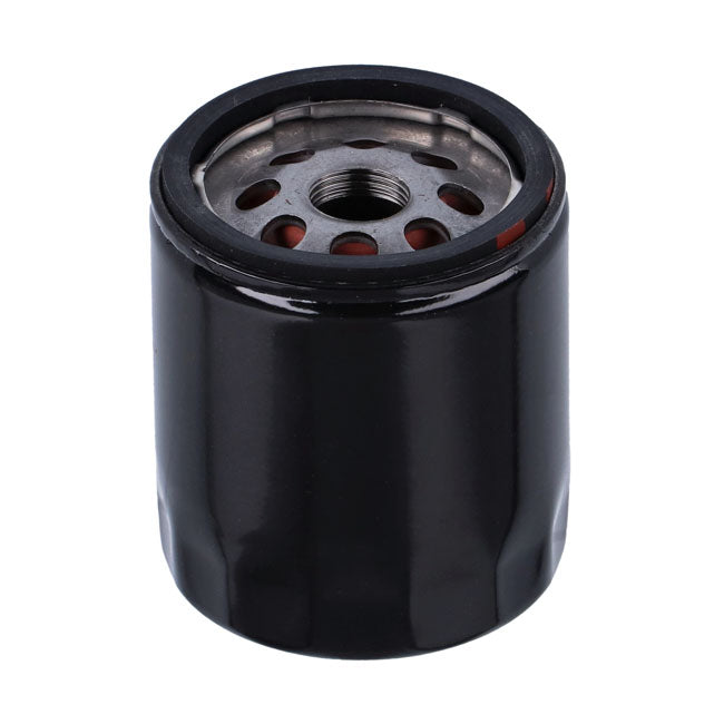 S&S, spin-on oil filter. Black