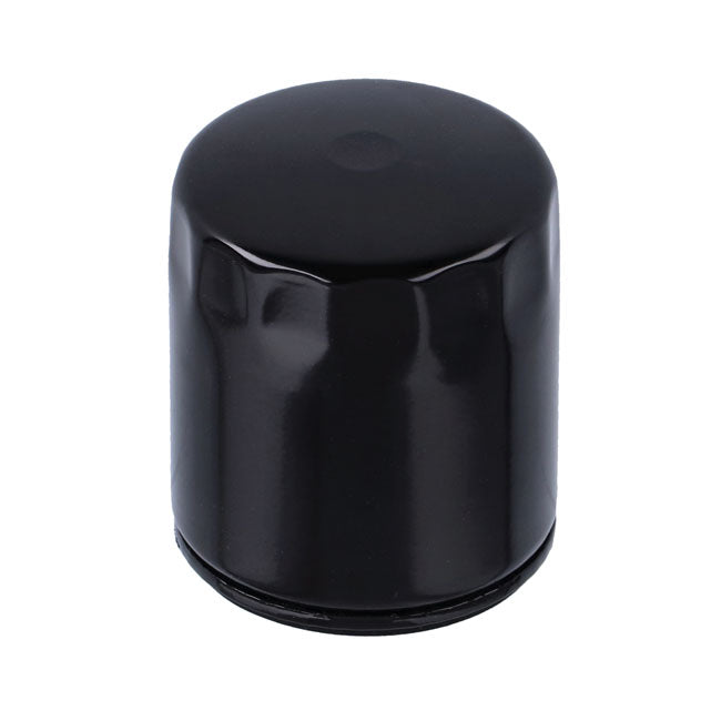 S&S, spin-on oil filter. Black