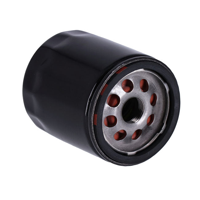 S&S, spin-on oil filter. Black