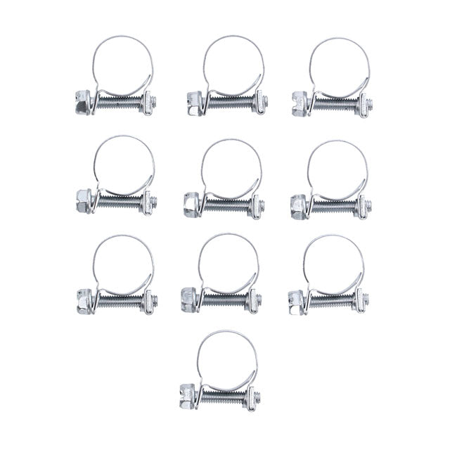 Aba hose clamps, 15mm for 5/16" hose. Zinc plated