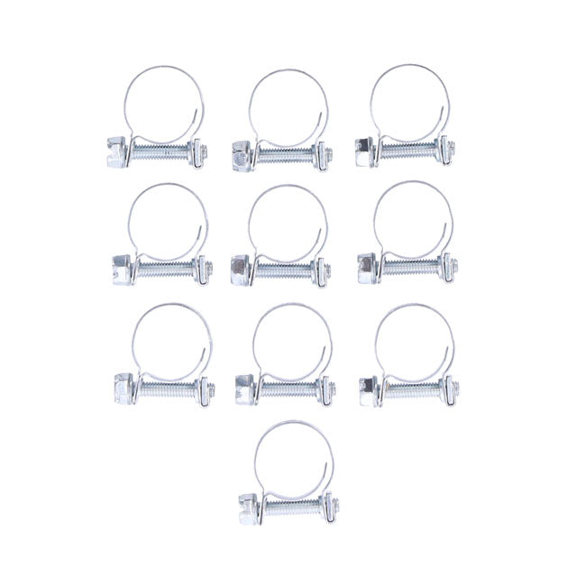 Aba hose clamps, 17mm for 3/8" hose. Zinc plated