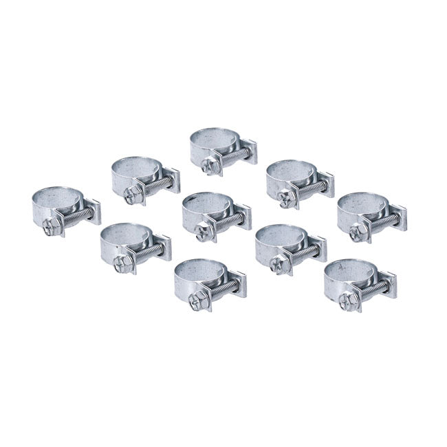 Aba hose clamps, 17mm for 3/8" hose. Zinc plated